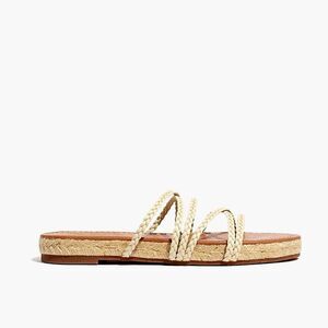 Madewell Kathryn Braided Leather Slides Sandals Sz 7.5 NWOB
